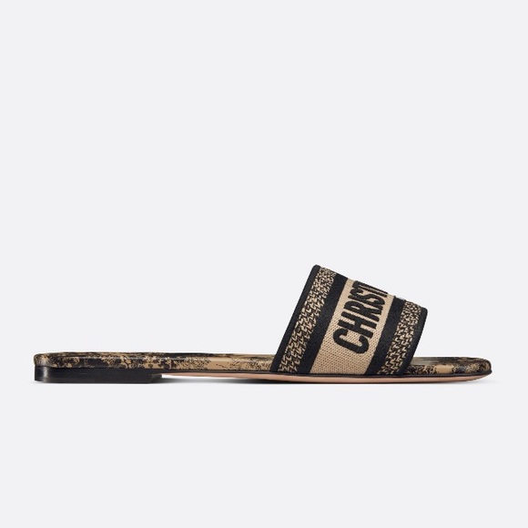 Christian Dior Dway Hazelnut Embroidered Cotton & Toile de Jouy Motif Size 36 - Picture 3 of 11